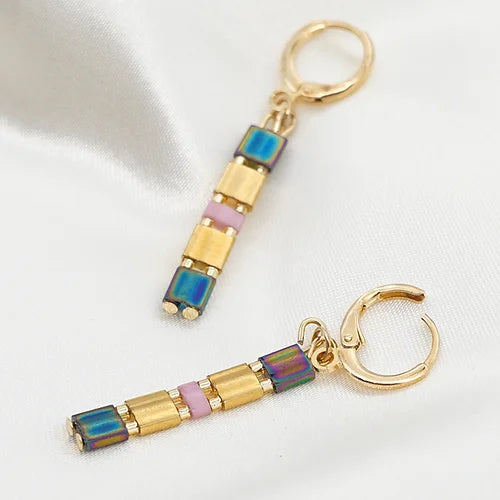 TILA Earrings-Pink Waters 