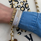 Personalised Friendship Bracelet - Beige-Pink Waters 