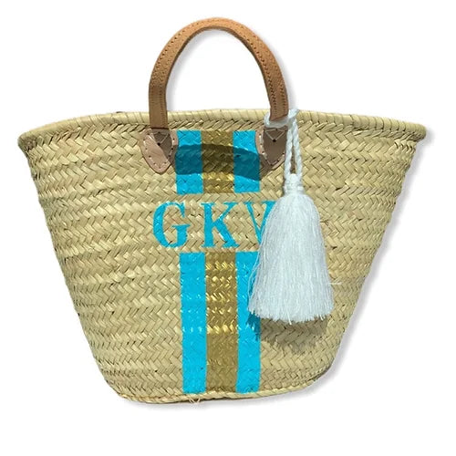 Personalised IBIZA Moroccan Basket-Pink Waters 
