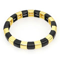 Stacking Enamel Tile Bracelet-Pink Waters 