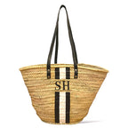 CAPRI Monogrammed Basket-Pink Waters 