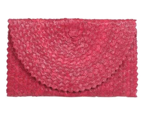 BALI Pink Woven Clutch-Pink Waters 