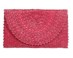 BALI Pink Woven Clutch-Pink Waters 
