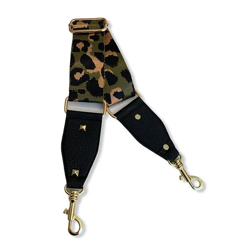 Animal Print Bag Strap - Green-Pink Waters 