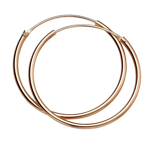Rose Gold Hoops - 3cm-Pink Waters 