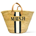 The 'MRS' Monogrammed Basket-Pink Waters 