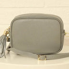 The 'Stella' Leather Crossbody - Grey-Pink Waters 