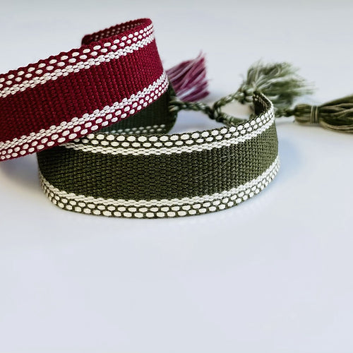 Personalised Friendship Bracelet - Beige-Pink Waters 