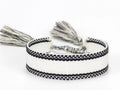 Canvas Friendship Bracelet - White-Pink Waters 