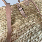 SEVILLE Long Handle Basket with Buckle Closing-Pink Waters 