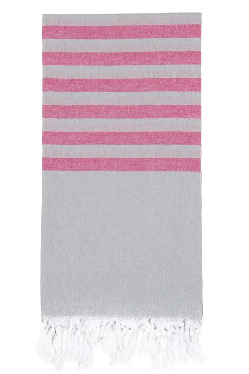 Fushcia Peshtemal Towel-Pink Waters 