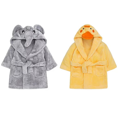 Personalised Baby Elephant Dressing Gown - Pink Waters 