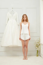 'Kylie' Camisole Set - White-Pink Waters 