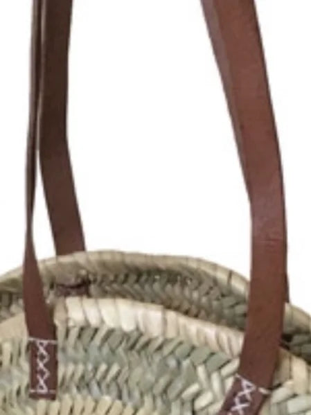 Long Handle Round Basket-Pink Waters 
