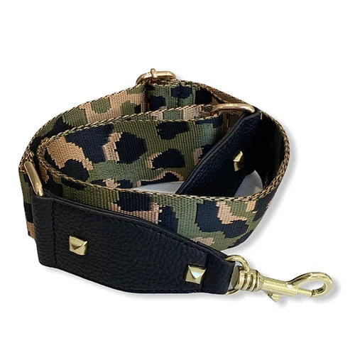 Animal Print Bag Strap - Green-Pink Waters 