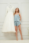 'Kylie' Camisole Set - Dusky Blue-Pink Waters 