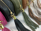 The 'Stella' Leather Crossbody - Pewter-Pink Waters 