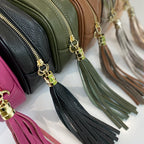 The 'Stella' Leather Crossbody - Black-Pink Waters 