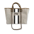 BYBLOS Monogrammed Beige Tote-Pink Waters 