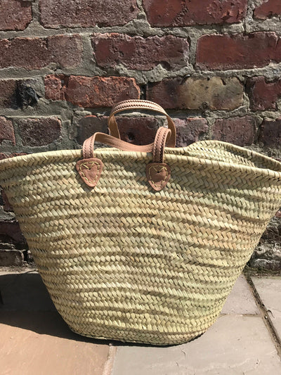 Ibiza - Medium Plain French Style Basket - Pink Waters 