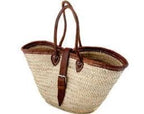 Leather Strap French Basket-Pink Waters 