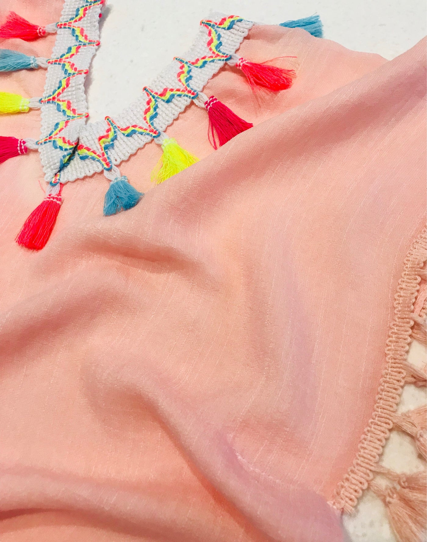 Girls Pink Kaftan/Top Summer Dress - Pink Waters 