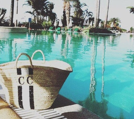 MARBELLA Rope Handle Basket-Pink Waters 