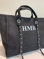 BYBLOS Personalised Canvas Tote (Small Letters)-Pink Waters 