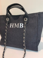 BYBLOS Personalised Canvas Tote (Small Letters)-Pink Waters 