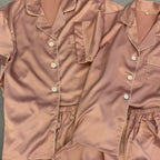 Personalised Satin Pyjamas 'Portia' Dusky Pink-Pink Waters 