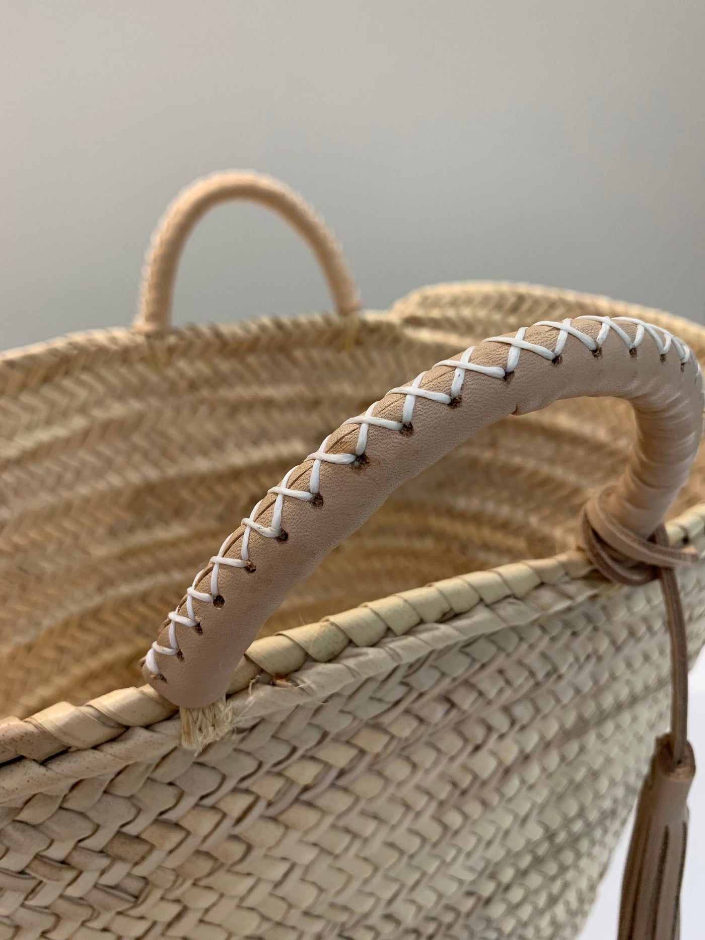 Mykonos Basket - Natural - Pink Waters 