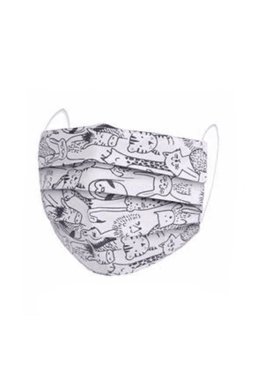 Children's Heart Face Mask. Age 2-10 - Pink Waters 
