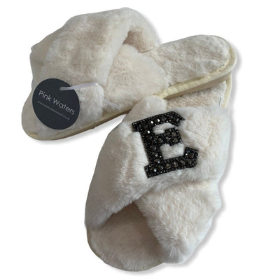 Faux Fur Personalised Fluffy Slippers - Pink Waters 