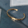 Steel Fashion Friendship Bangle - Gold - Pink Waters 