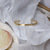 Steel Fashion Friendship Bangle - Gold-Pink Waters 