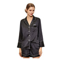Satin Pyjamas Set 'ZARA' Black-Pink Waters 