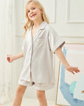 Children's Pyjama Set 'Portia' Silver Grey-Pink Waters 