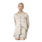 Satin Pyjamas Set 'ZARA' Champagne-Pink Waters 