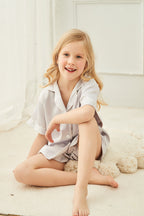 Children's Pyjama Set 'Portia' Silver Grey-Pink Waters 