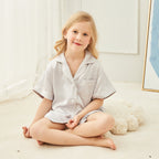 Children's Pyjama Set 'Portia' Silver Grey-Pink Waters 