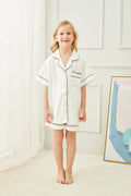Children's Personalised Pyjama Set 'Portia' White-Pink Waters 