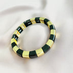 TILE Stacking Bracelet - Black/Gold-Pink Waters 