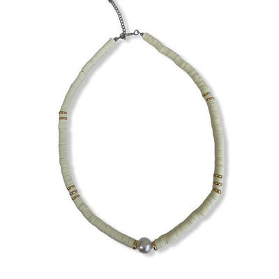 Boho Beaded Necklaces - White or Black - Pink Waters 