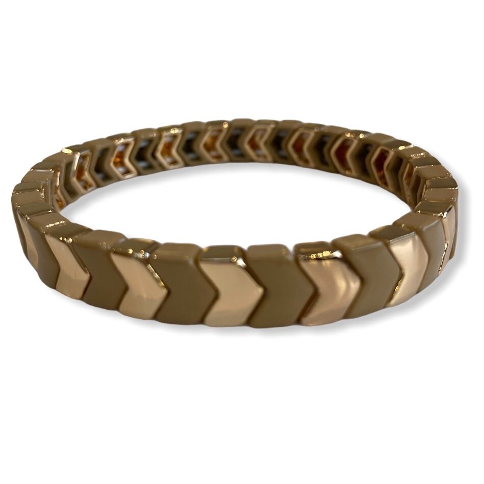 Enamel Chevron TILE Stacking Bracelet-Pink Waters 