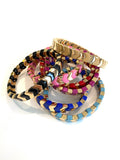 Enamel Chevron TILE Stacking Bracelet-Pink Waters 