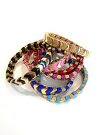 Enamel Chevron TILE Stacking Bracelet - Red-Pink Waters 
