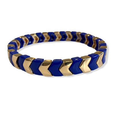 Enamel Chevron TILE Stacking Bracelet - Pink Waters 