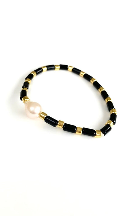 Freshwater Pearl Beaded Boho Bracelet - 3 COLOURS - Pink Waters 