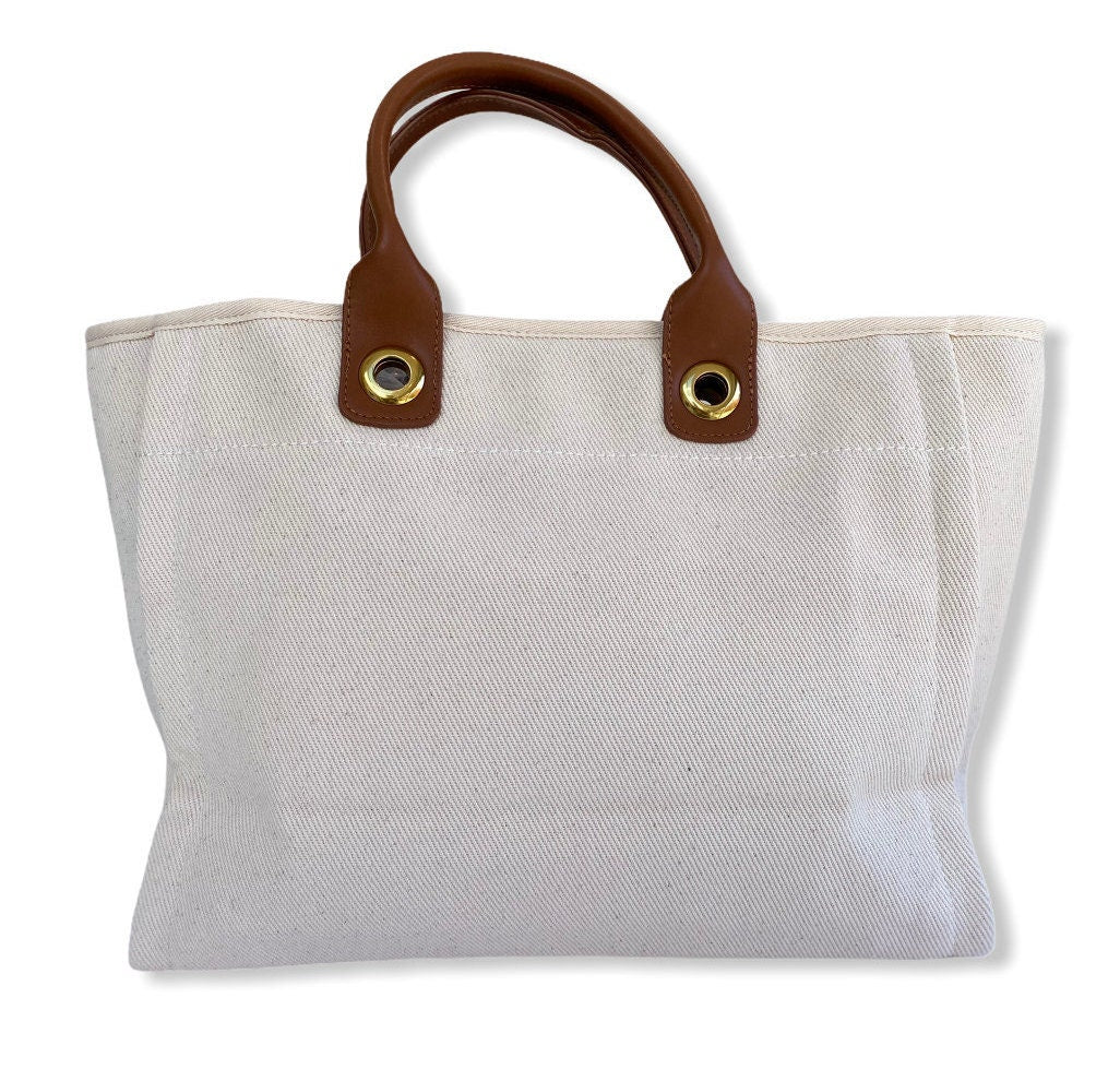 EDEN Canvas Tote - Pink Waters 
