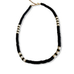 Boho Beaded Necklaces - White with Freshwater Pearl or Black-Pink Waters 